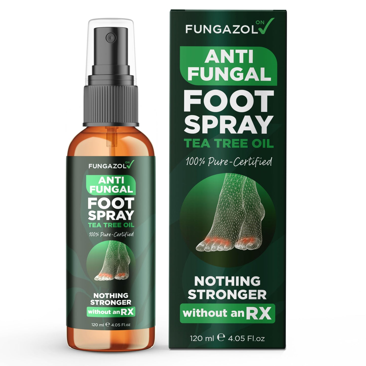 Terramed Just Think Comfort Foot Spray with Tea Tree Oil | Fast-Absorbing Antifungal Relief 120ml