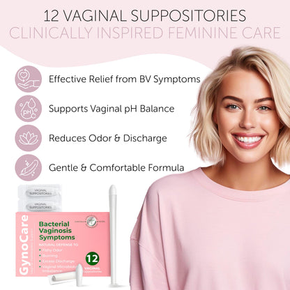 Terramed Just Think Comfort BV Treatment – 12 Boric Acid Suppositories for Women
