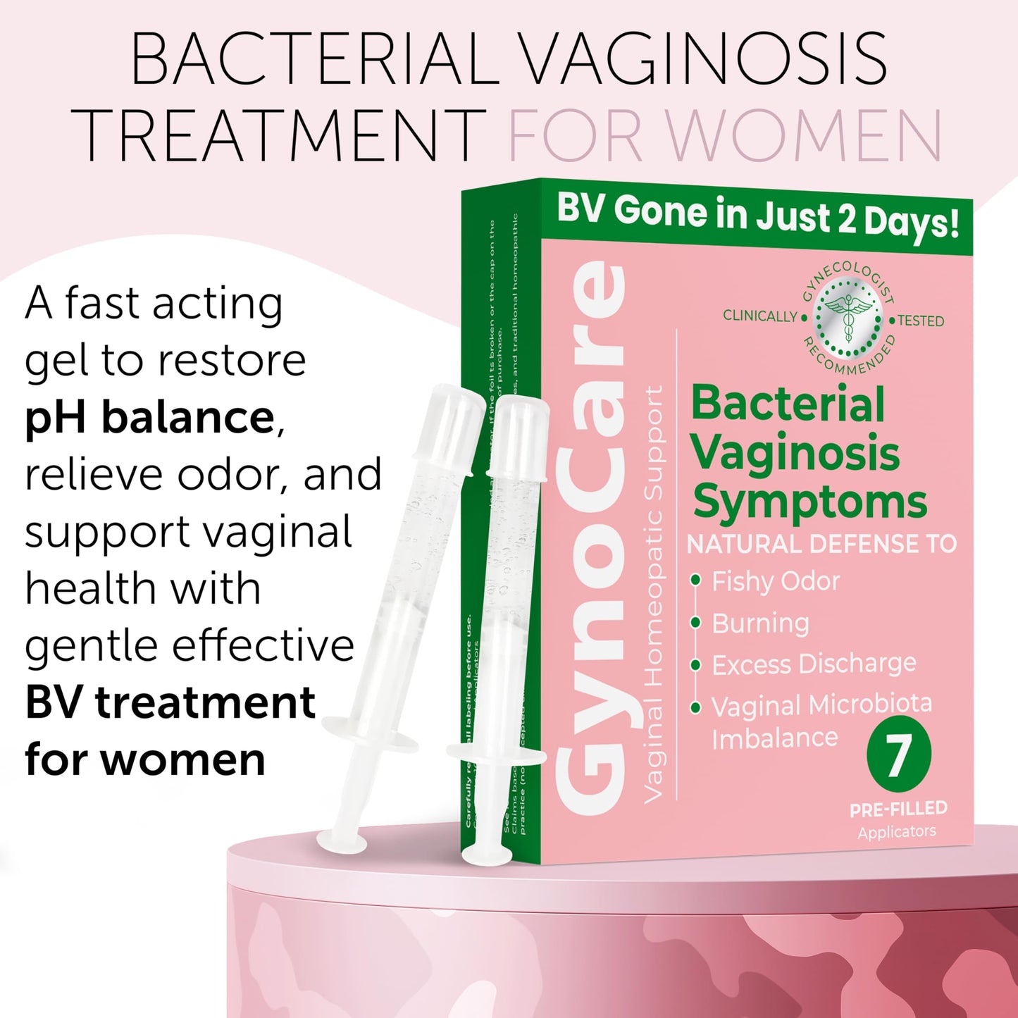 Bacterial Vaginosis Treatment for Women | Natural Homeopathic Pre-Filled Vaginal Applicators