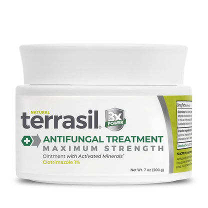 Terrasil Clotrimazole Antifungal Cream — Fast Relief for Ringworm, Jock Itch, Athlete's Foot | FSA/HSA Eligible (7oz)