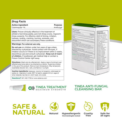 Terrasil Tinea Versicolor Treatment Cream + Soap Kit – Clotrimazole 1% Antifungal (1.7oz + 75g)