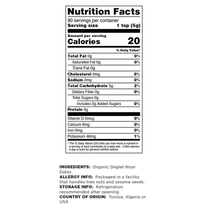 Terrasoul Organic Date Sugar 1 Lb - Low Glycemic, Unrefined | Pack of 2