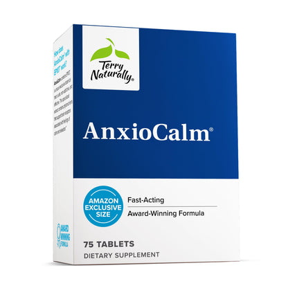 Terry Naturally AnxioCalm – 75 Tablets | Fast-Acting, Non-Drowsy, Safe for Adults & Kids 4+