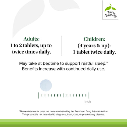Terry Naturally AnxioCalm – 75 Tablets | Fast-Acting, Non-Drowsy, Safe for Adults & Kids 4+
