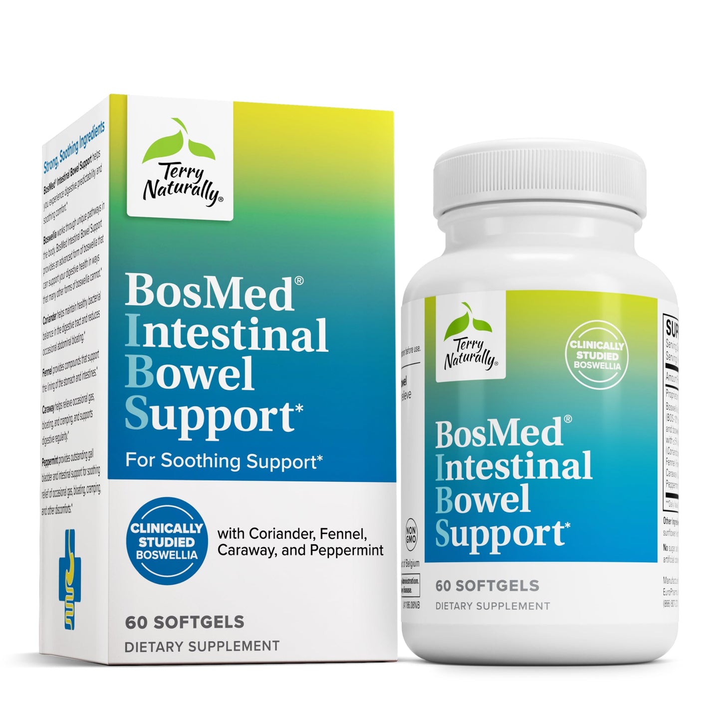Terry Naturally BosMed Intestinal Bowel Support - Digestive & Gut Health - 60 Softgels