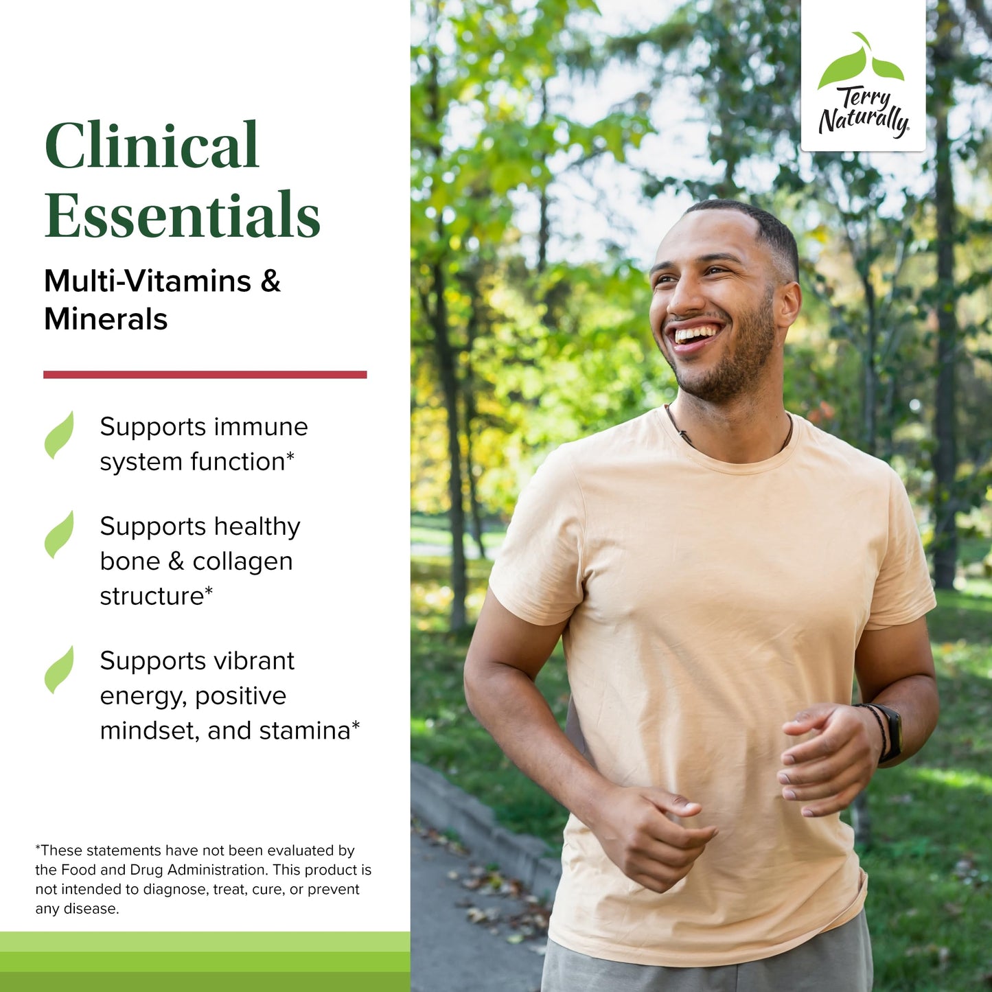 Terry Naturally Clinical Essentials - Chelated Minerals, B-Vitamins & Vitamin C for Bone, Heart & Immune Health (120 Tablets, Pack of 2)