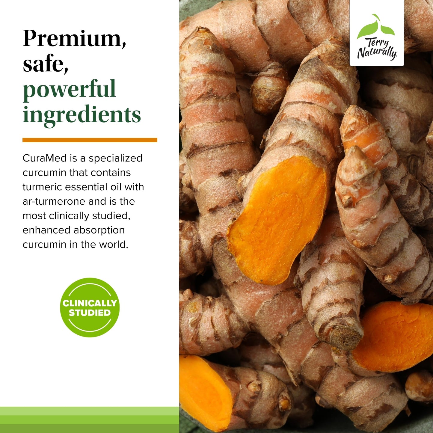 Terry Naturally CuraMed 750 mg - High-Potency Curcumin for Brain, Heart & Immune Support | 120 Softgels