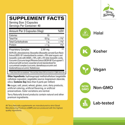 Terry Naturally Curamin – Curcumin for Circulation & Endorphin Support – 120 Capsules