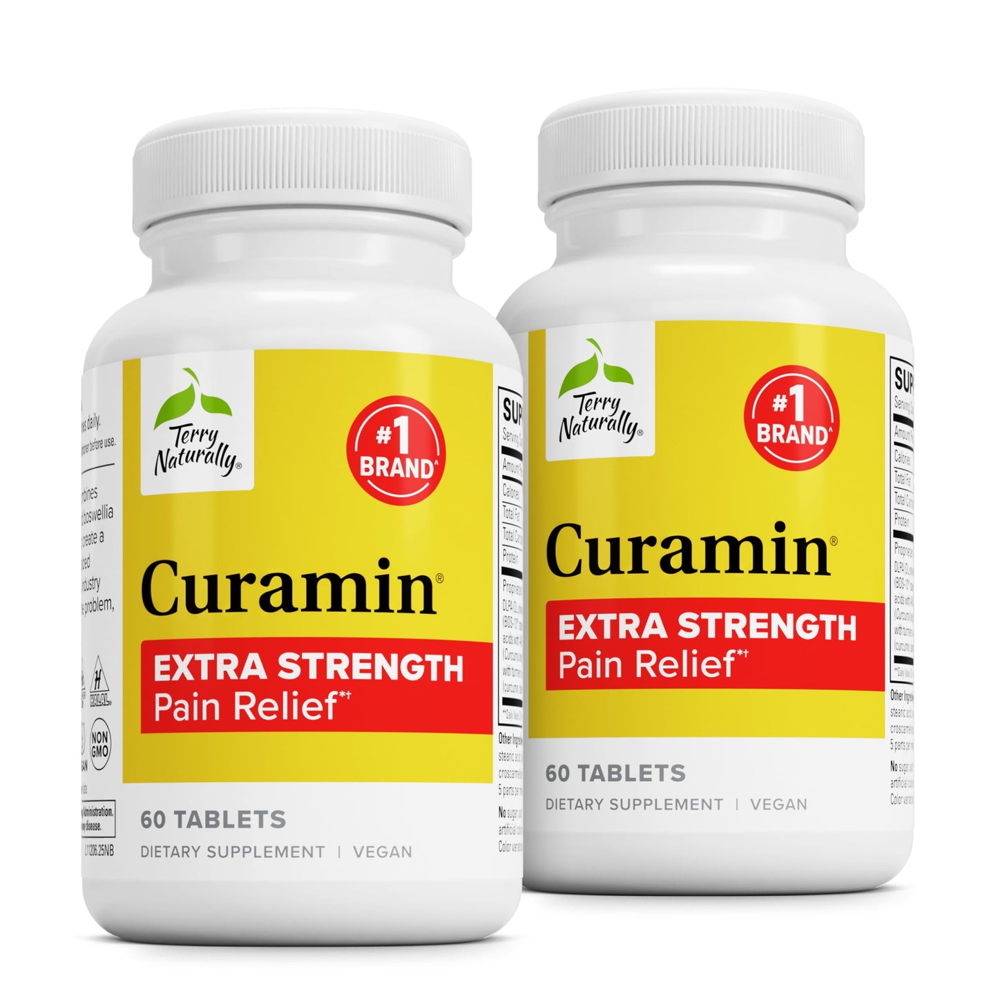 Terry Naturally Curamin Extra Strength - Curcumin + Boswellia for Joints & Circulation (Pack of 2, 60 Tablets)