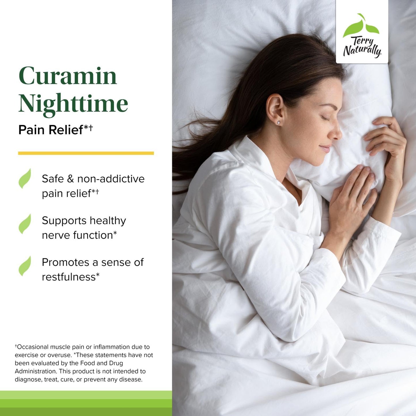 Terry Naturally Curamin Nighttime Sleep Capsule – Curcumin, DLPA, Melatonin | Non-GMO