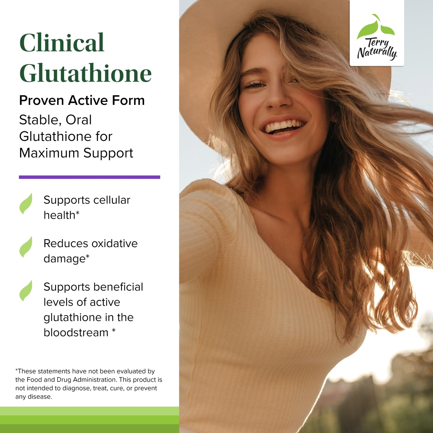 Terry Naturally Glutathione | High-Absorption L-Glutathione Antioxidant (60 Slow-Melt Tablets) 3-Pack