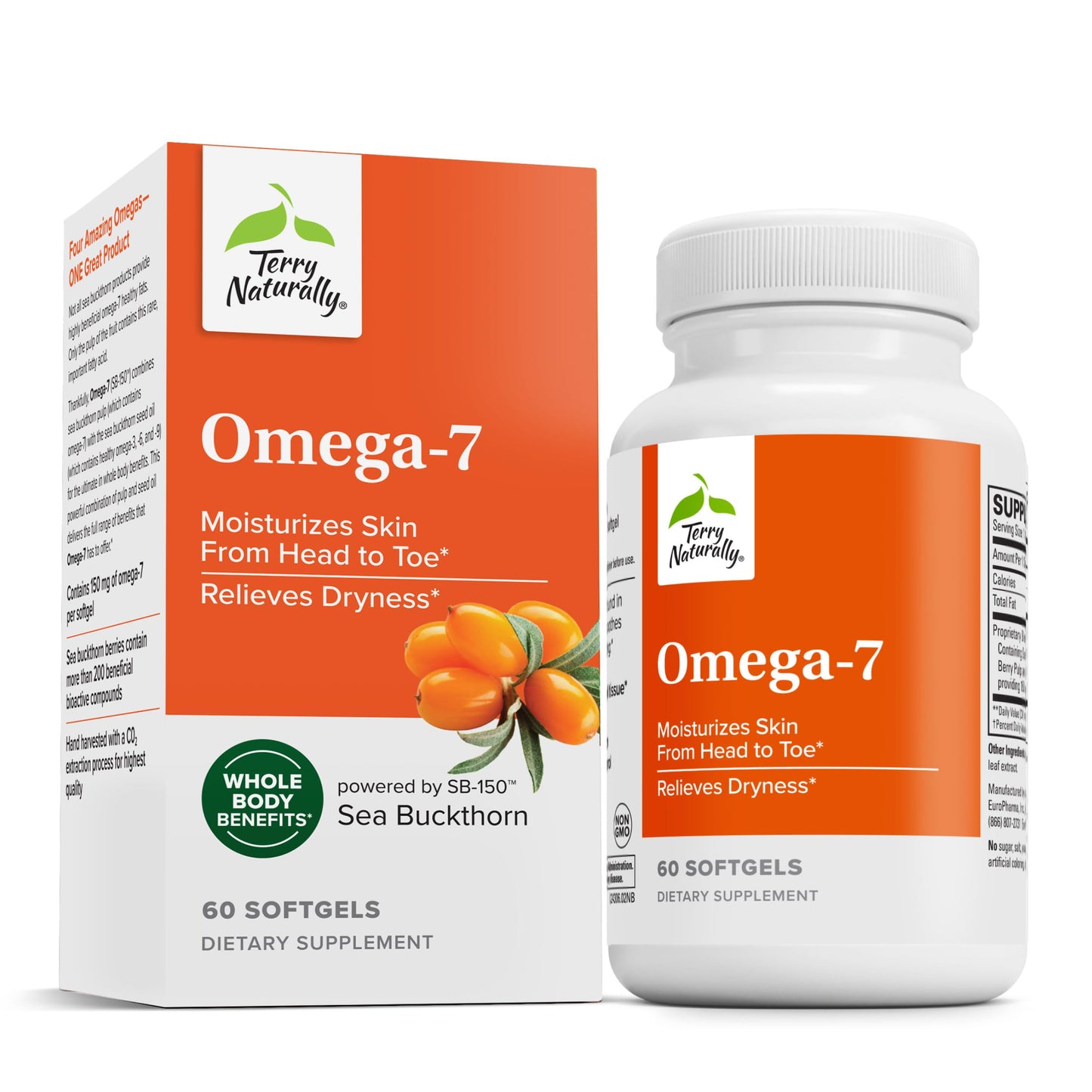 Terry Naturally Omega-7 - Skin Health Support | 60 Softgels