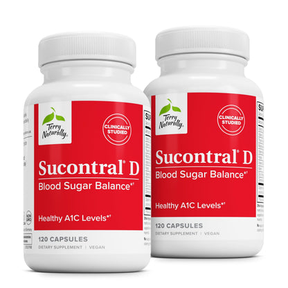 Terry Naturally Sucontral D – B-Complex & Folate for Carbohydrate Metabolism | 120 Capsules (Pack of 2)