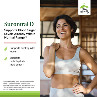Terry Naturally Sucontral D – B-Complex & Folate for Carbohydrate Metabolism | 120 Capsules (Pack of 2)