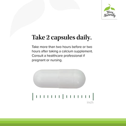 Terry Naturally Strontium - Bone Health & Strength Support (Vegan Capsules, Strontium Citrate) - 60 Capsules x 2