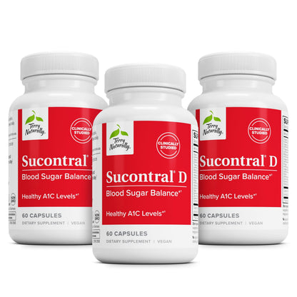 Terry Naturally Sucontral D - B-Complex & Folate for Carbohydrate Metabolism - 60 Capsules (Pack of 3)