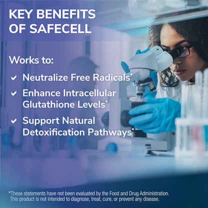 Tesseract SafeCell S-Acetyl Glutathione Supplement, 300mg, 60 Capsules – Bioavailability, Vegan, Hypoallergenic, Patented Delivery