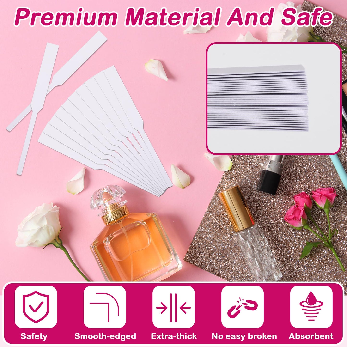 600 Pieces Perfume Tester Strips with Storage Box – Larbeti Fragrance Test Cards