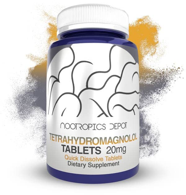 Nootropics Depot Tetrahydromagnolol 20mg Quick-Dissolve Tablets | Magnolia Bark | 60 Count