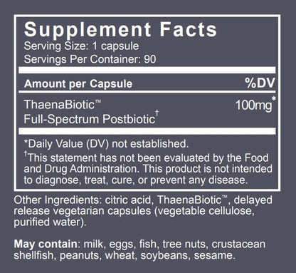 Thaena ThaenaBiotic Postbiotic - World's First Human-Derived Postbiotic Supplement - 90 Count