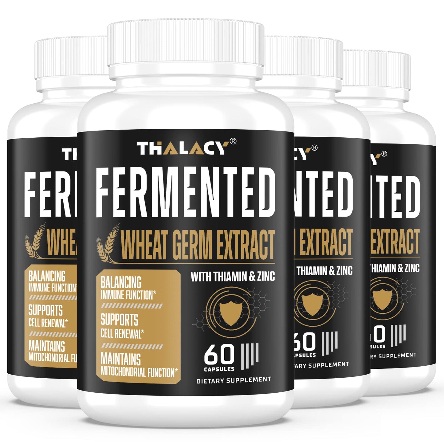 Thalacy Spermidine Wheat Germ Extract Capsules – 13 mg Spermidine, 1300 mg Formula, Zinc