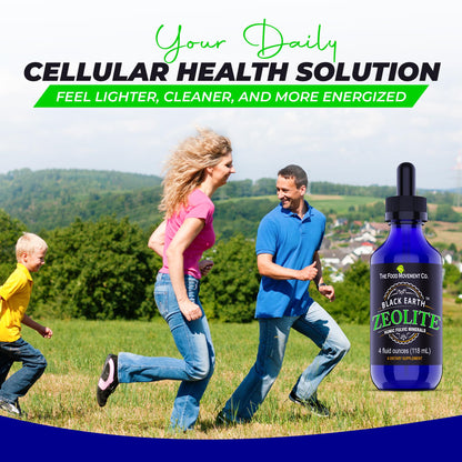 Black Earth Zeolite with Humic Fulvic Acids & Trace Minerals – 4 Fl Oz Drops for Detox, Gut Health & Immune Support | THE FOOD MOVEMENT CO.