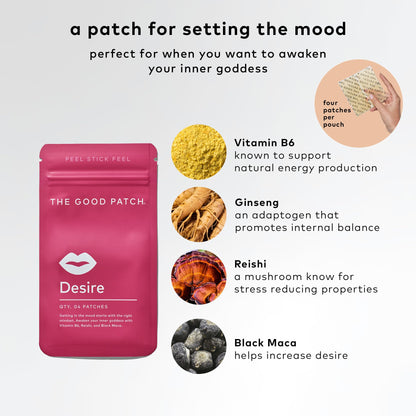The Good Patch Desire Patches – Get in The Mood, Plant-Powered Wellness