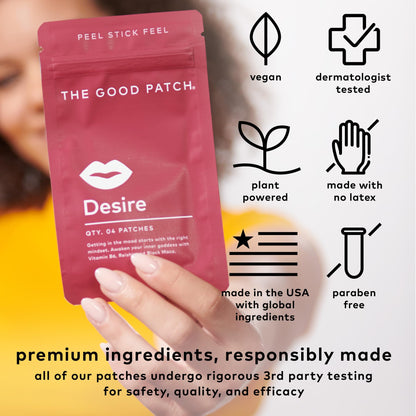The Good Patch Desire Patches – Get in The Mood, Plant-Powered Wellness