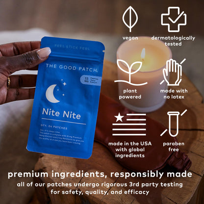 The Good Patch Nite Nite Sleep Patch - Hemp & Melatonin, 24-Pack