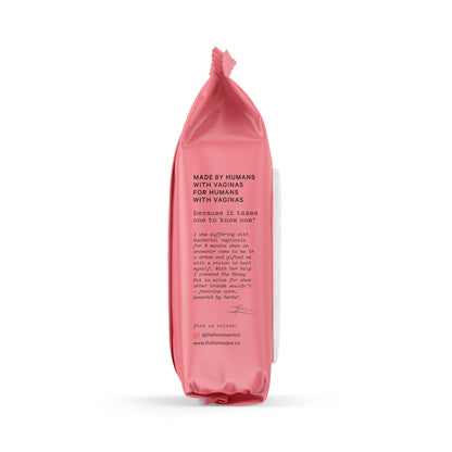 The Honey Pot Bergamot Rose Feminine Wipes - 30 ct | Daily PH Balance, Fragrance & Sulfate Free