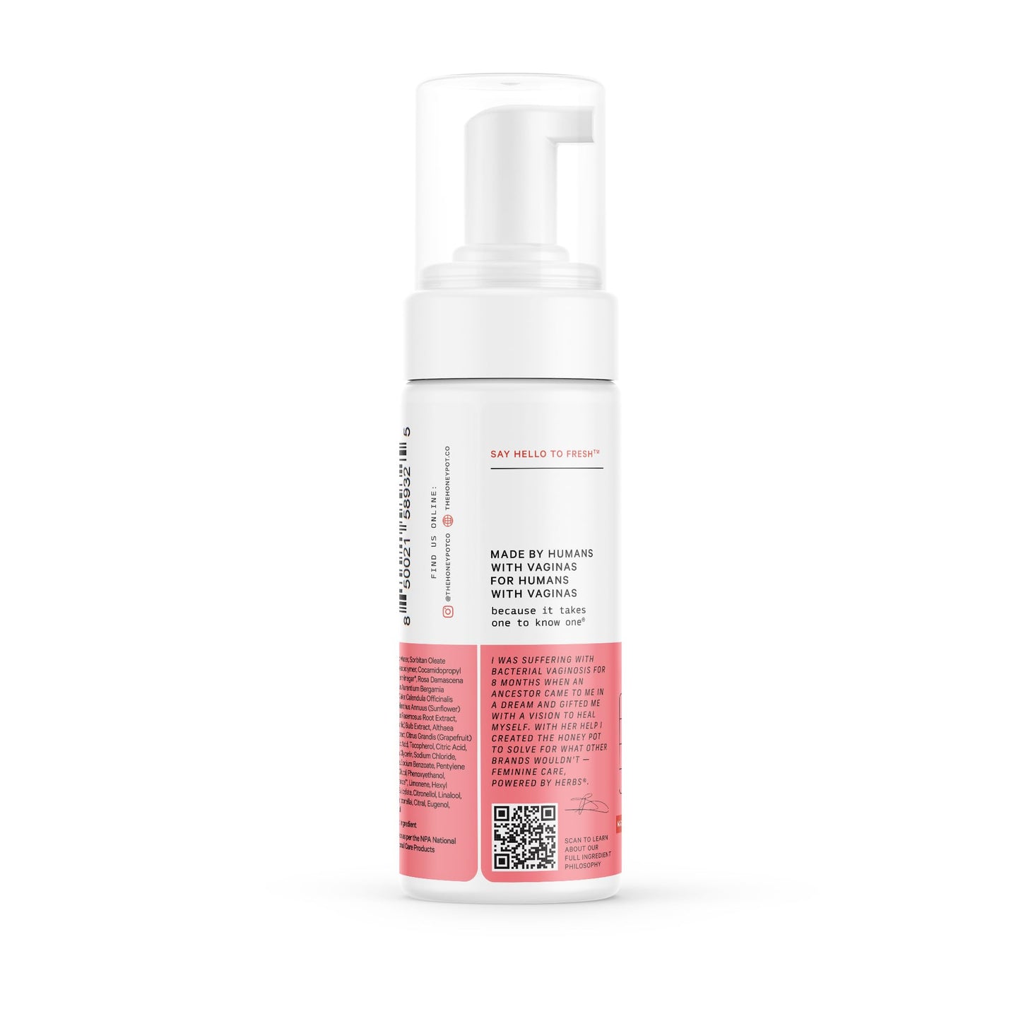 The Honey Pot Company Bergamot Rose Feminine Wash – pH-Balanced, Plant-Based, Sensitive Skin