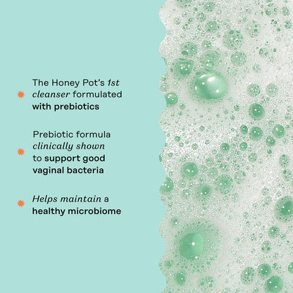 The Honey Pot Company - Prebiotic Foaming Wash for Sensitive Skin | PH Balanced, Plant-Based