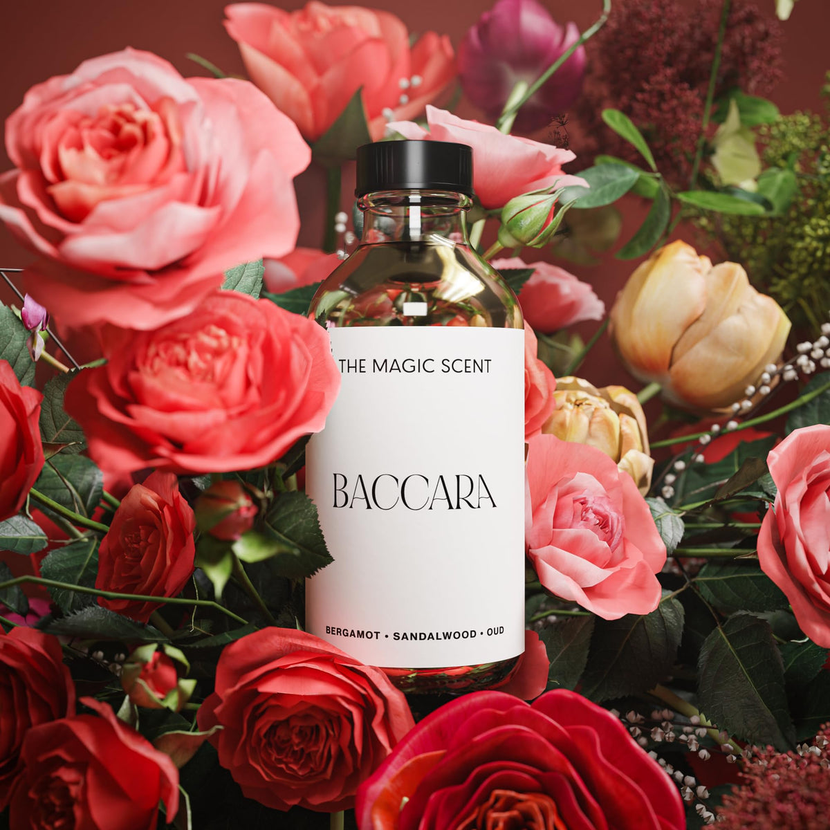 THE MAGIC SCENT Baccara Diffuser Oil – Hotel & Home Luxury Scents, 500 mL