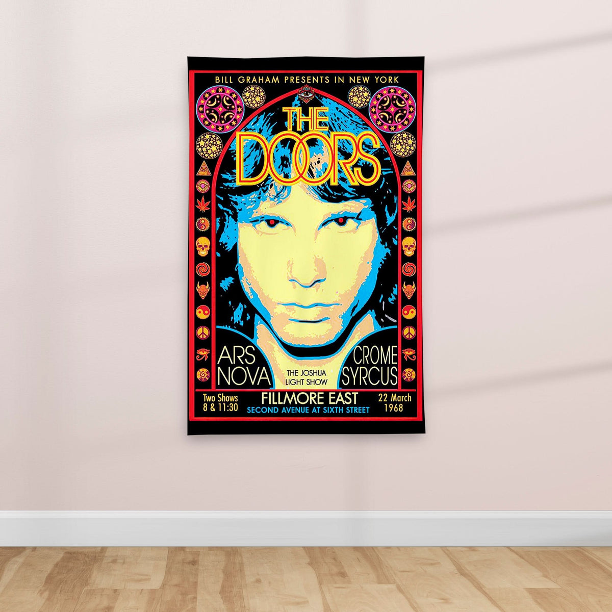 1960's Retro American Psychedelic Rock Music poster - Textile Poster