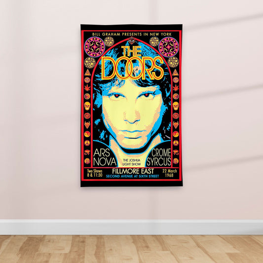 1960's Retro American Psychedelic Rock Music poster - Textile Poster