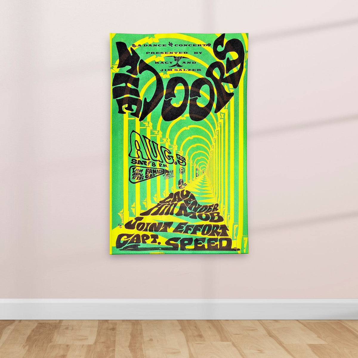 1960's Retro American Psychedelic Rock Music poster - Textile Poster