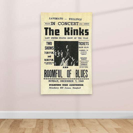 1960's Retro British Rock Music poster - Textile Poster