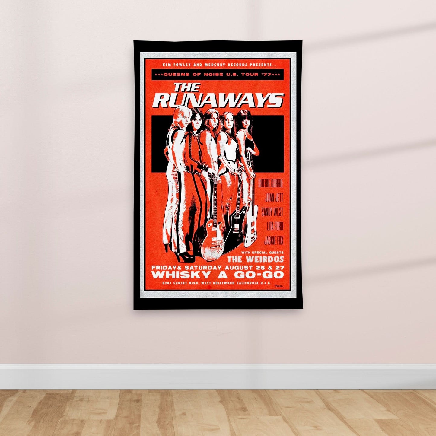 1970's Retro American Rock Music poster - Textile Poster