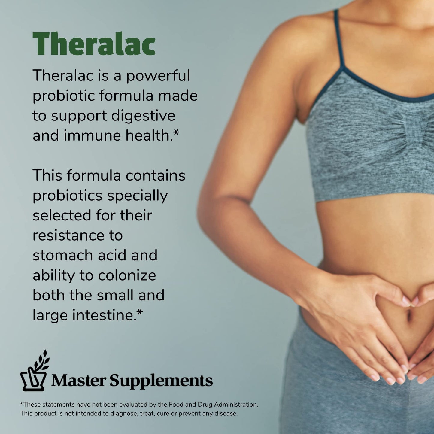 Theralac Master Supplements – 2-Pack Multi-Strain Probiotic for Gut Health, Gluten Free, 60 Servings