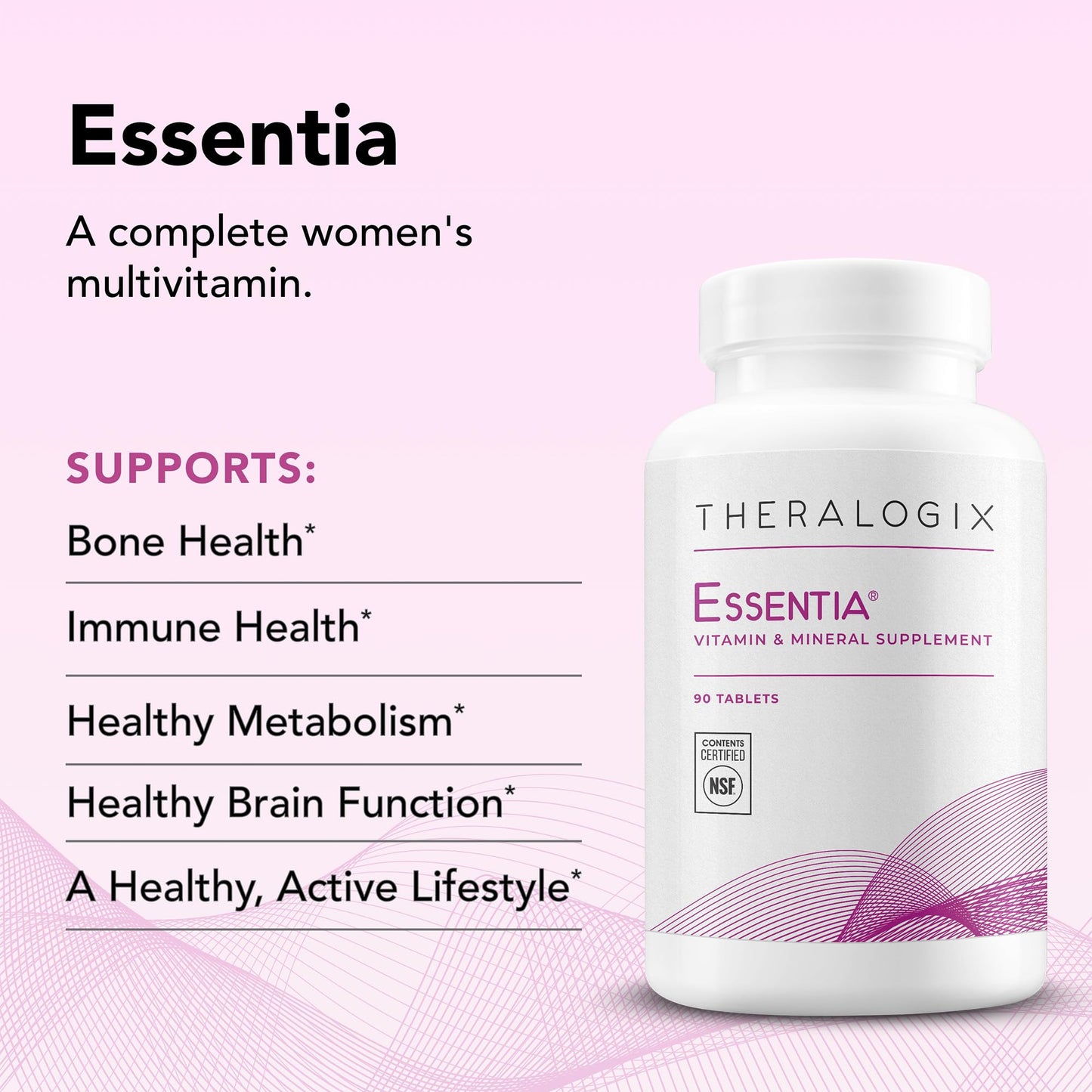 Theralogix Essentia Women's Multivitamin – 90-Day Supply | Immune & Bone Health | NSF Certified