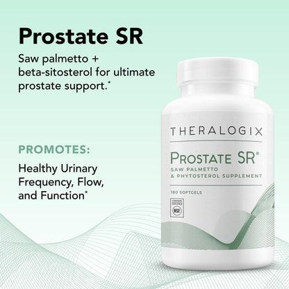Theralogix Prostate SR Saw Palmetto & Beta-Sitosterol – Urinary Health Support | 180 Softgels (90-Day Supply) | NSF Certified