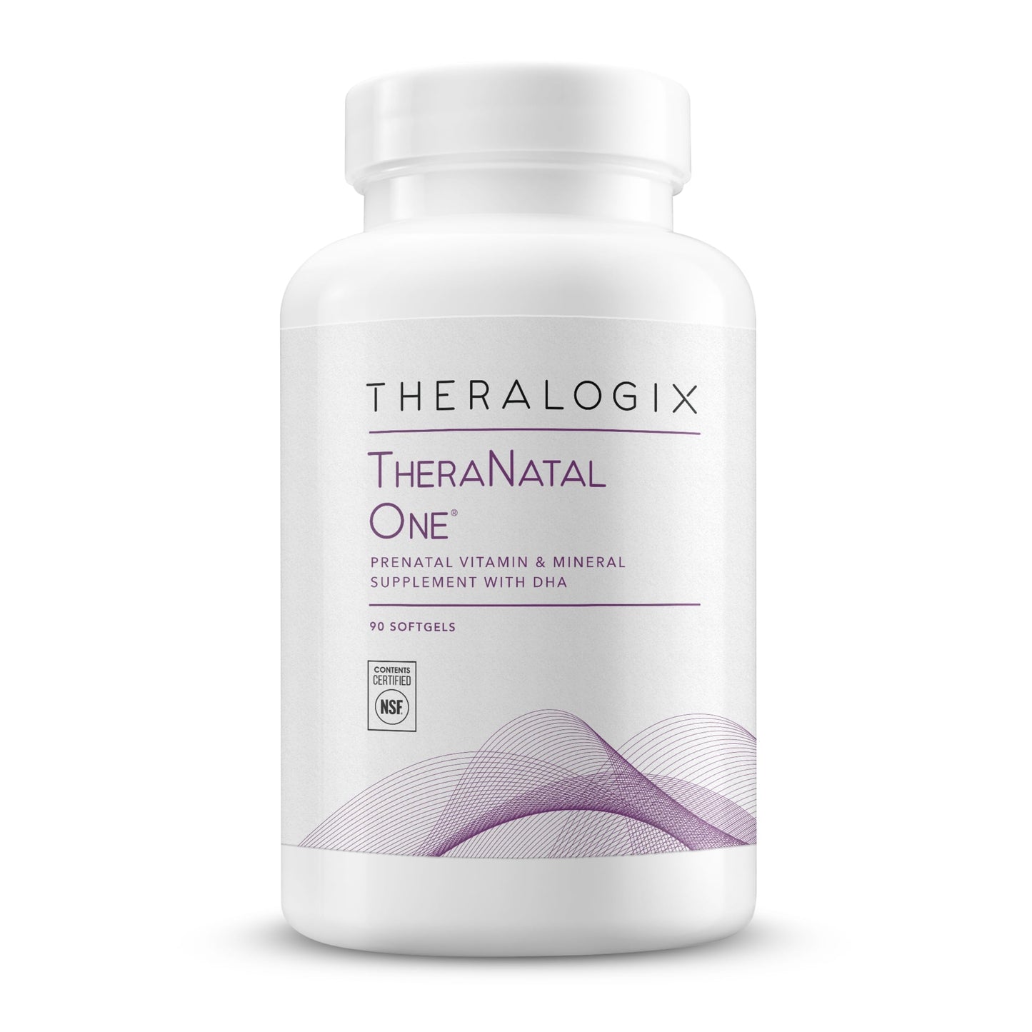 Theralogix TheraNatal One Prenatal Vitamin – 90-Softgel, 90-Day NSF Certified (DHA, D3, Folate, Iron)