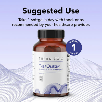 Theralogix TherOmega Omega-3 Fish Oil – 700 mg DHA + EPA, 270 Softgels, Sustainably Sourced & NSF Certified