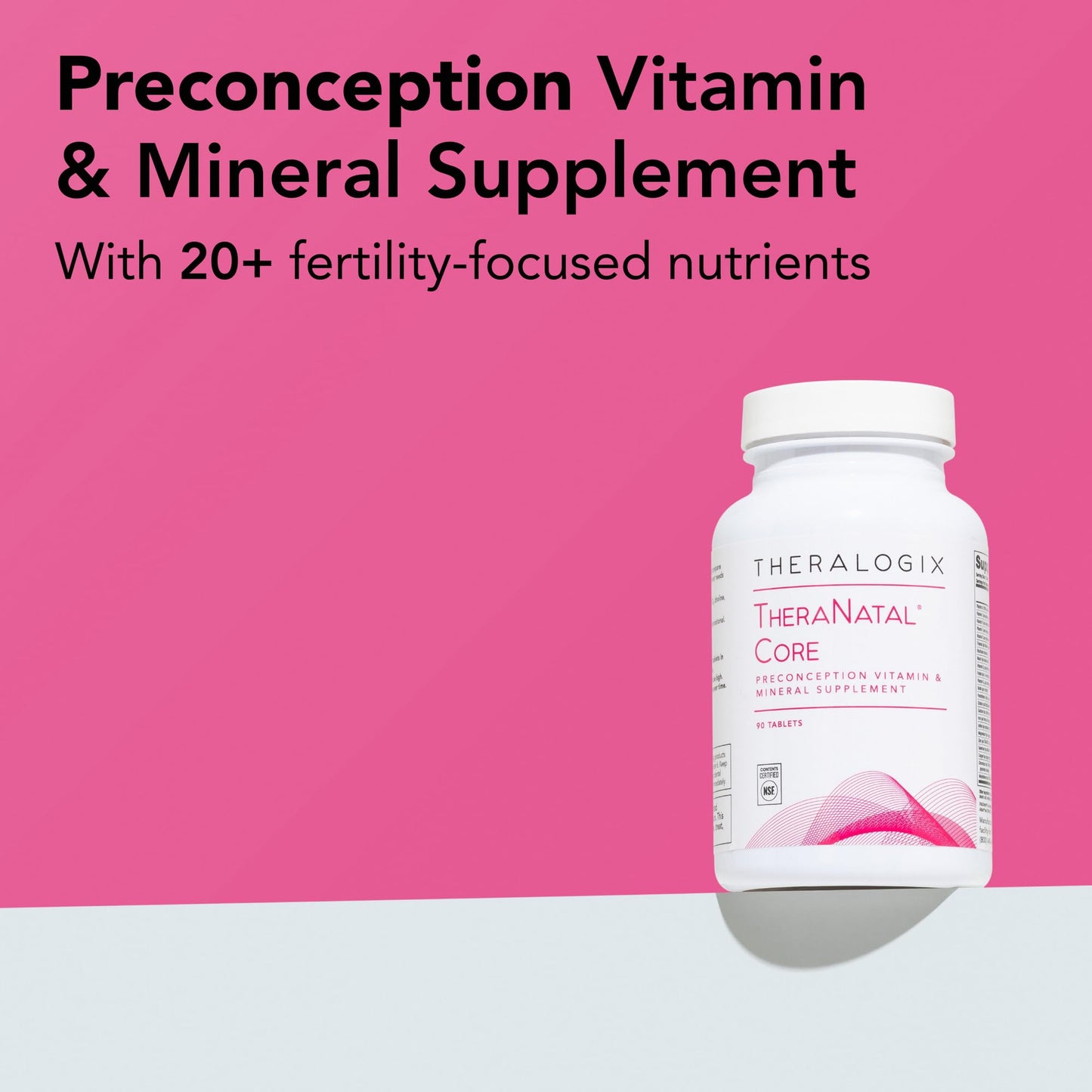 Theralogix TheraNatal Core Preconception Vitamin: 90-Day NSF-Certified Prenatal Support
