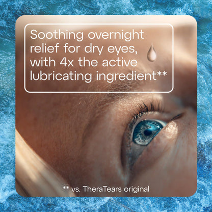 TheraTears Nighttime Liquid Gel Eye Drops for Dry Eyes – Single-Use Vials, 30 Count