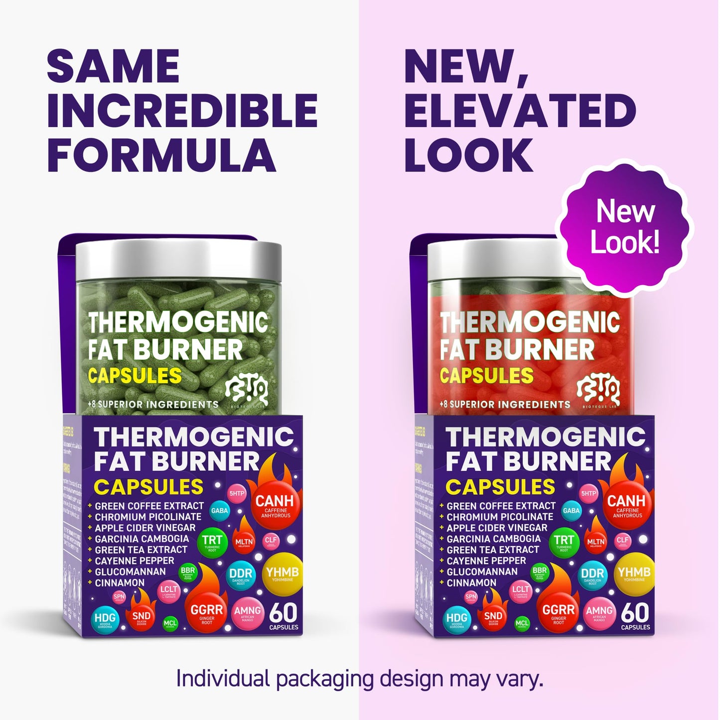 Thermogenic Fat Burner Capsules – Weight Loss Pills for Women & Men | Green Tea, Coffee Extract & Garcinia Cambogia | 60 Capsules
