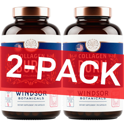 Thermogenic Multi Collagen Burn Capsules – 2-Pack, 180 Pills | Hyaluronic Acid, Marine Collagen & Vitamin C