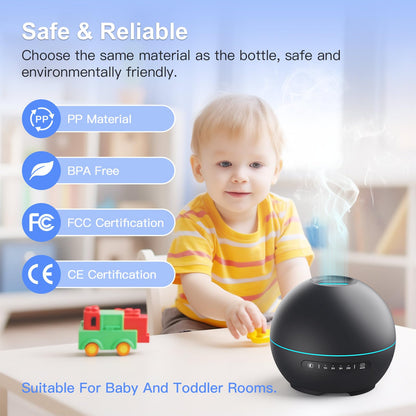 THIMONES 2 Pack Essential Oil Diffuser – 200ml Ultrasonic, 4 Timers, 7 Colors