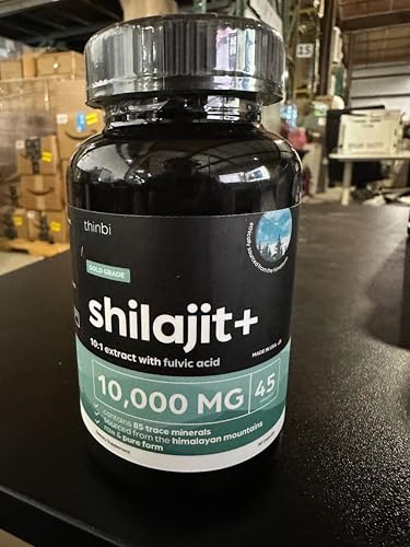 Thinbi Pure Himalayan Shilajit Capsules – Fulvic Acid & Trace Minerals, 90 Count