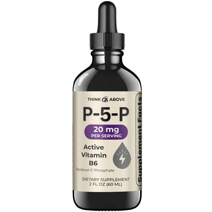 Think Above P5P Liquid Drops – Activated Vitamin B6 (Pyridoxal-5-Phosphate) – Fast Absorption – 2 oz